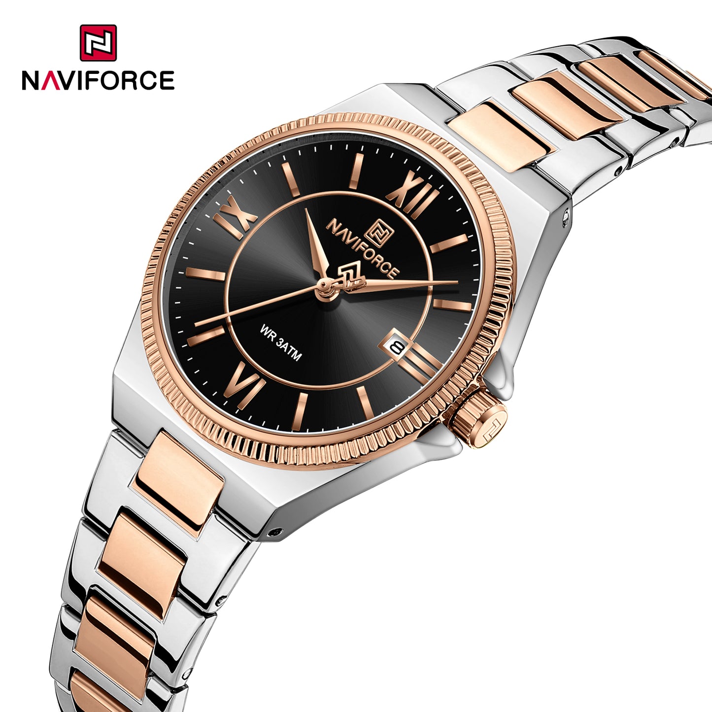 Naviforce 5073 Eva Women Watch - RoseGold Black