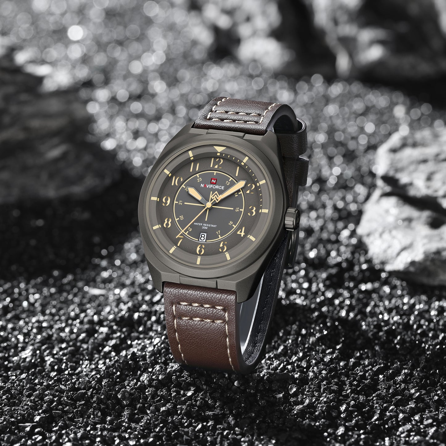Naviforce 9281L Gambit Men Watch - Brown Black