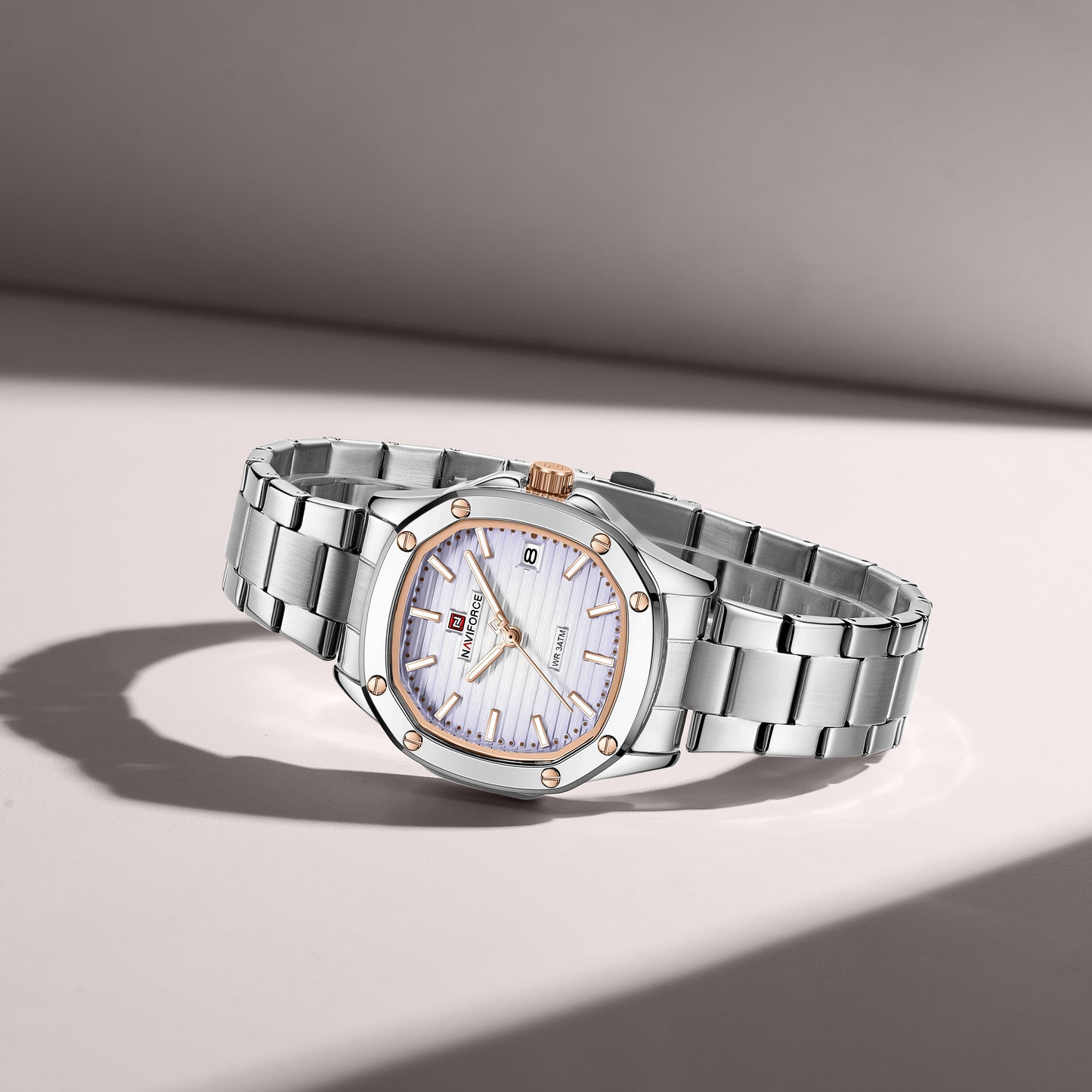 Naviforce 5069s Zuri Women Watch - Silver Peach