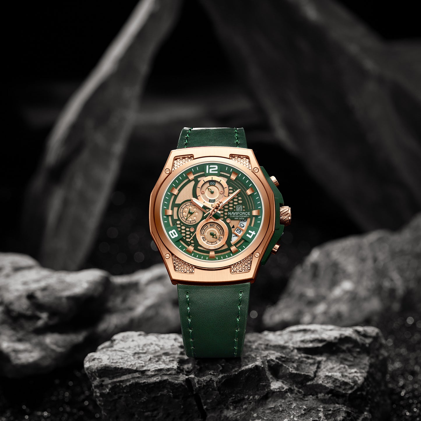 Naviforce 8051L Sentry Leather Watch - Green