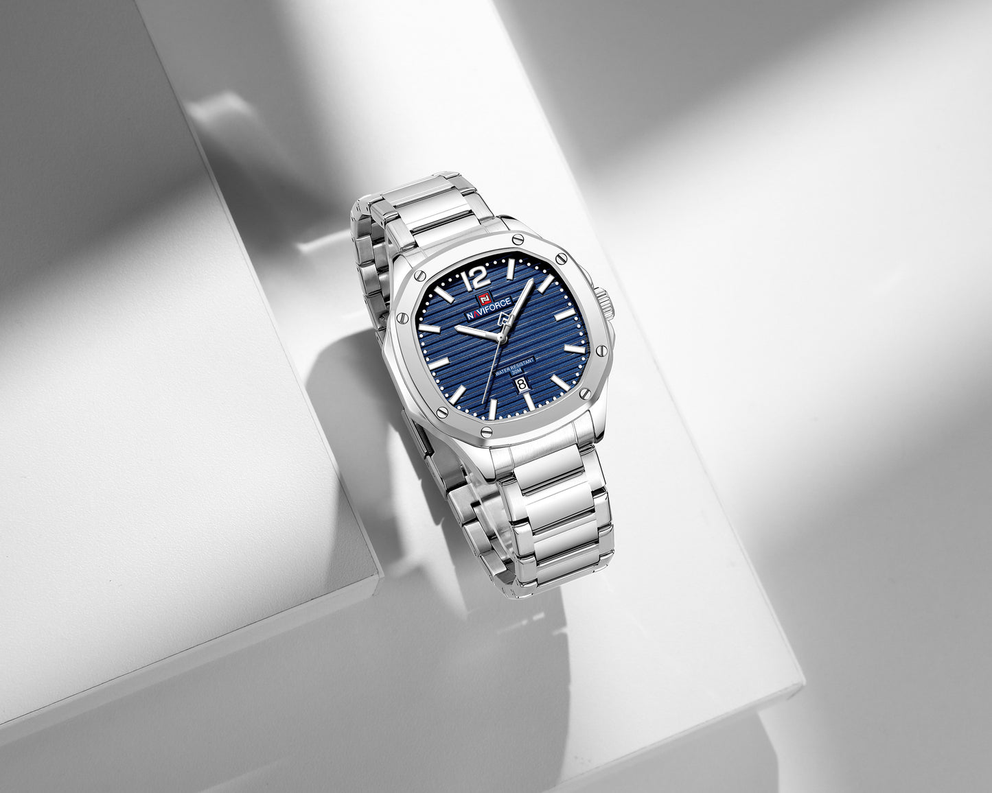 Naviforce 9243S Pantom Men Watch - Silver Blue