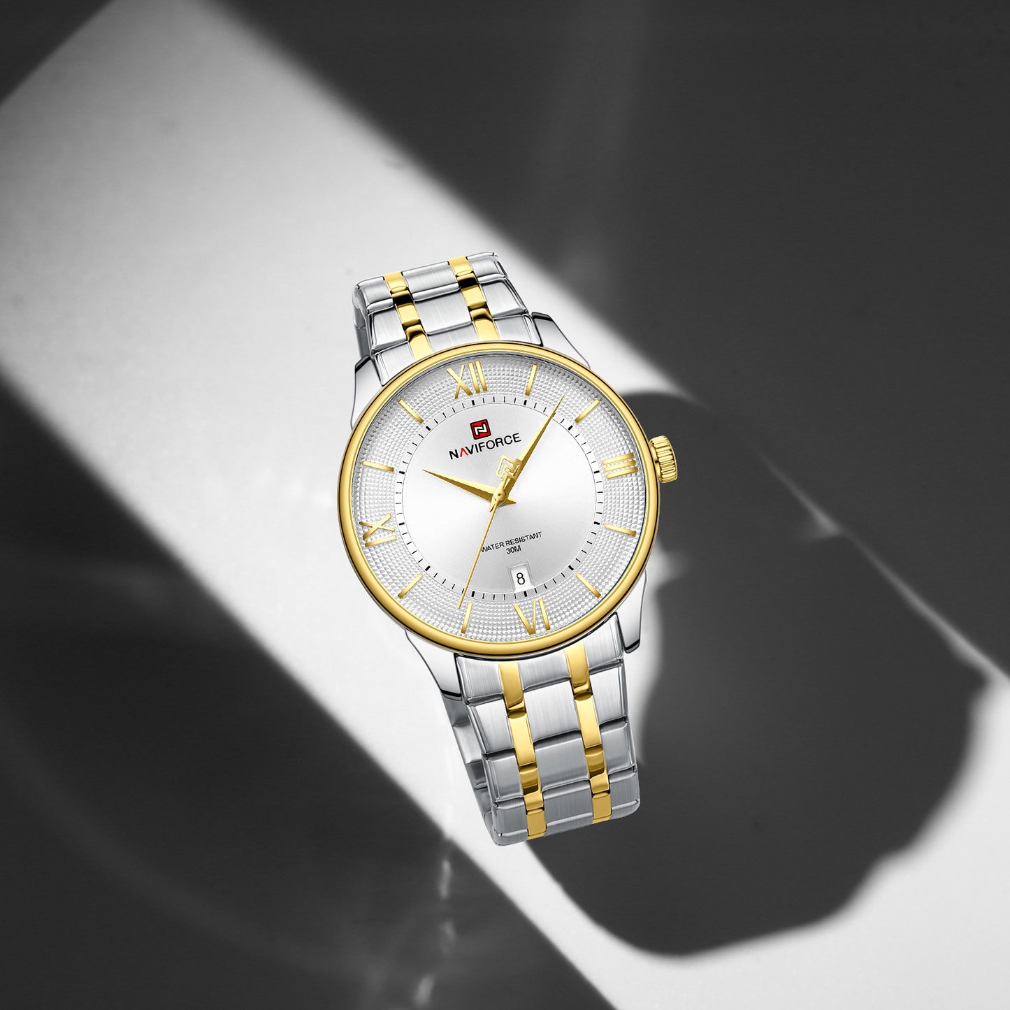 Naviforce 9272S Spectra Men Watch - Silver-Gold