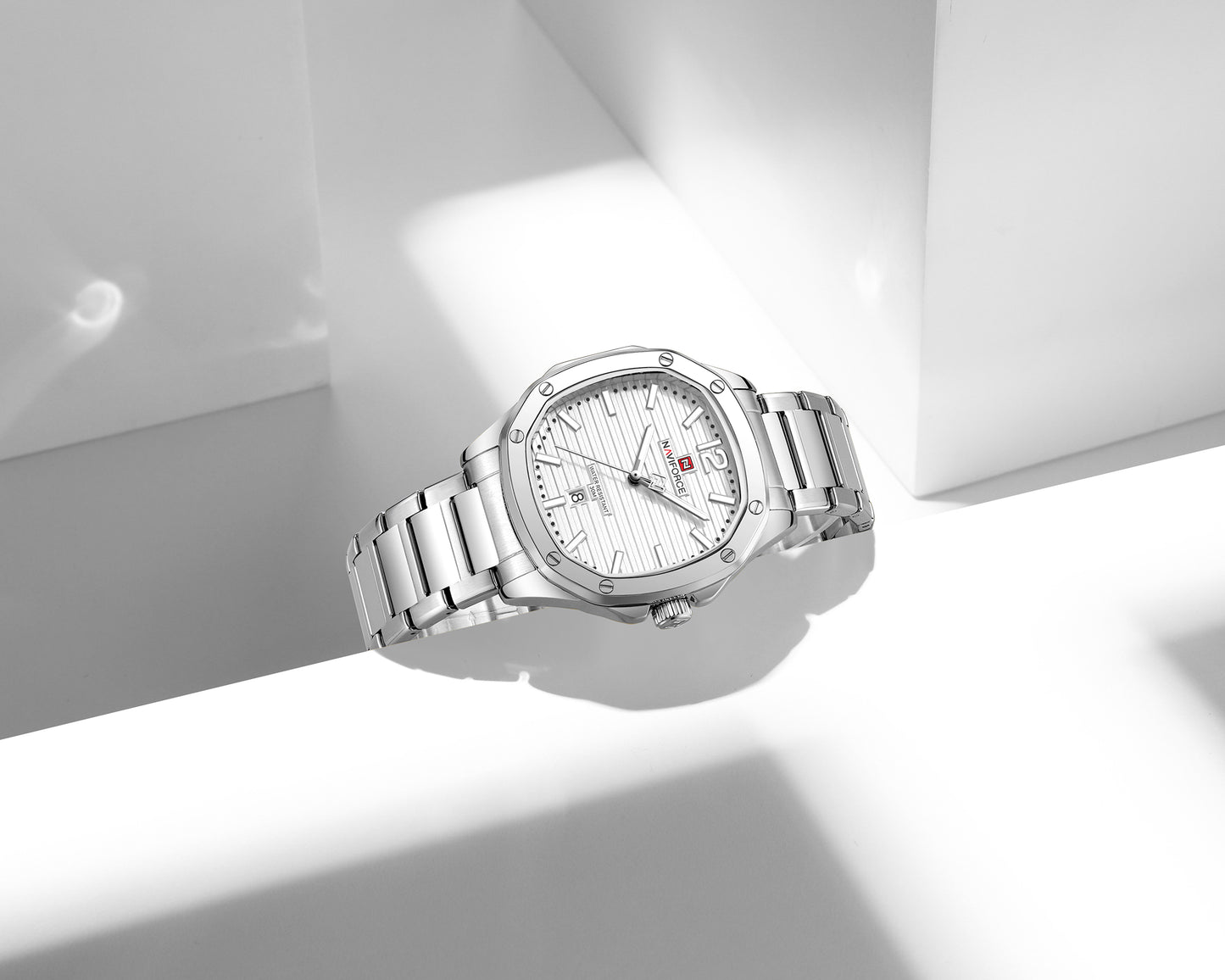 Naviforce 9243S Pantom Men Watch - Silver