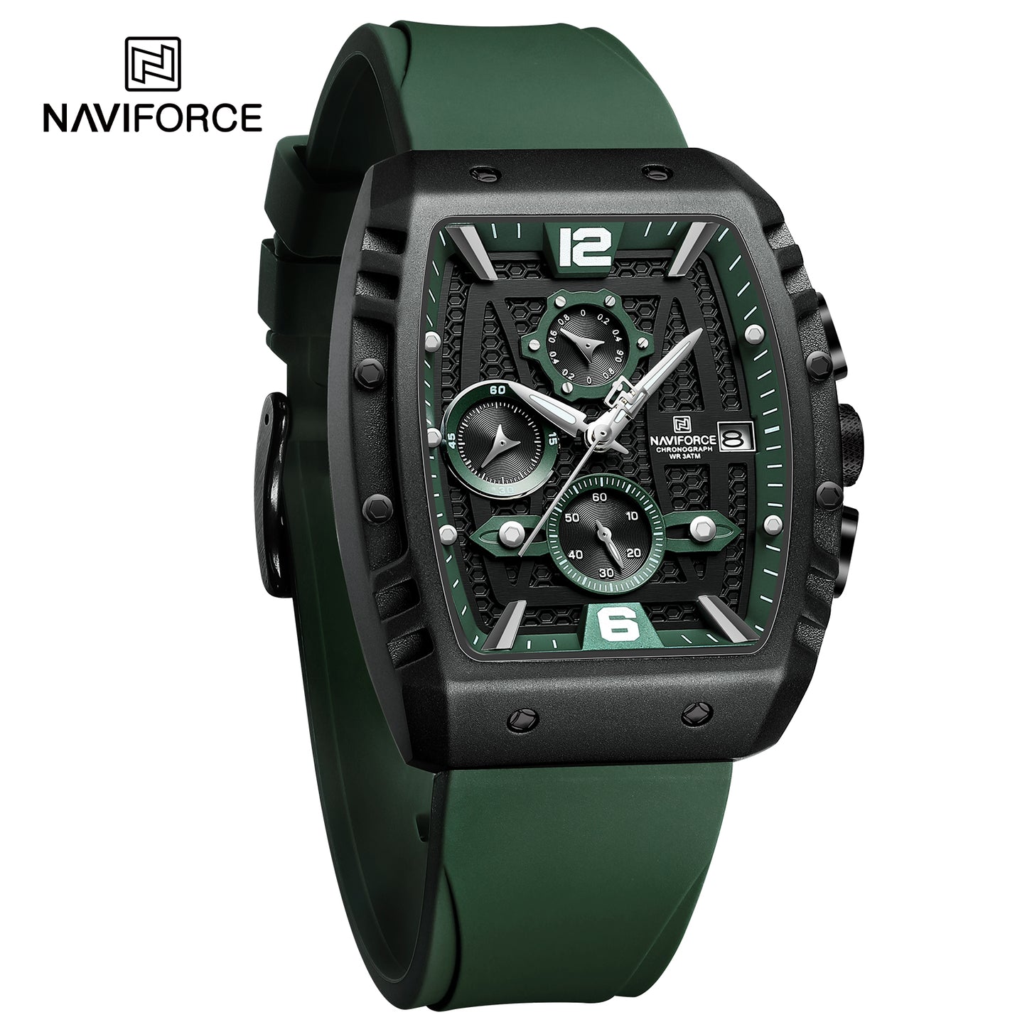 Naviforce 8025 Rotary Men Watch - Green