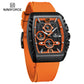 Naviforce 8025 Rotary Men Watch - Black Orange