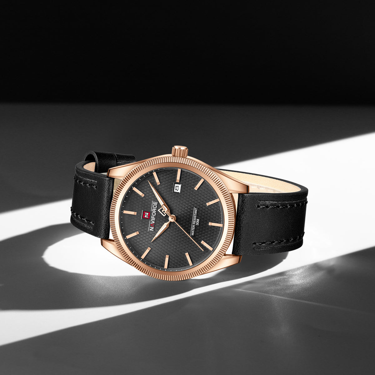 Naviforce 9276L Maison Classic Men Watch - Black RoseGold