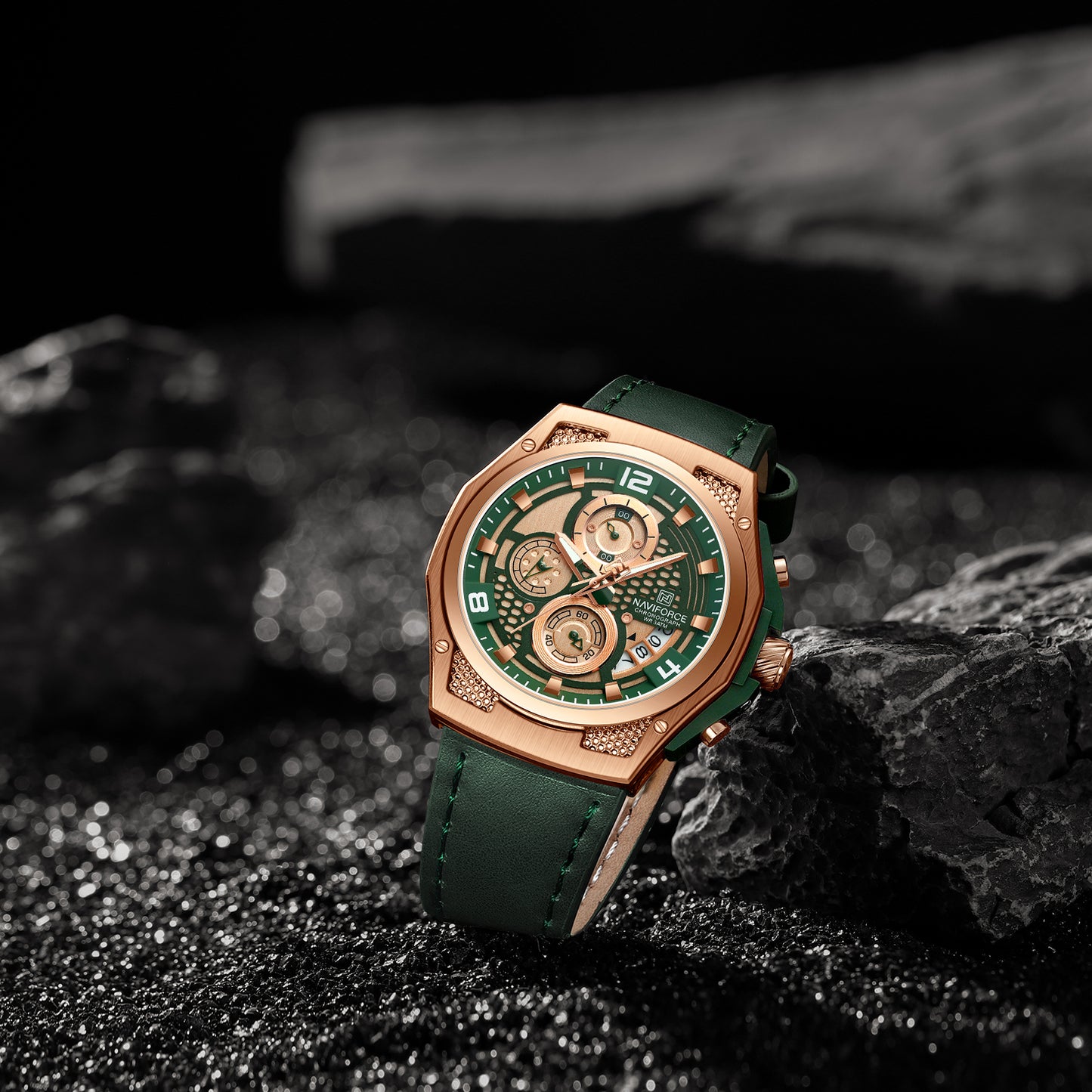 Naviforce 8051L Sentry Leather Watch - Green