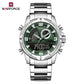 Naviforce 9257 Velocity Men Watch - Silver Green