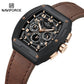 Naviforce 8053 Gently Men Leather Watch - Coffee-Brown