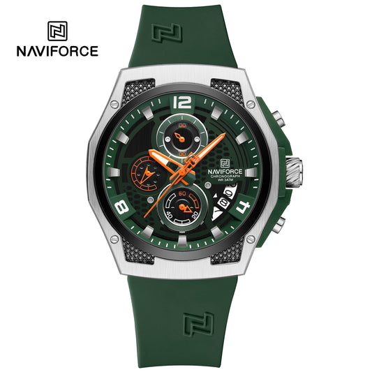 Naviforce 8051T Legacy Silicone Watch - Green