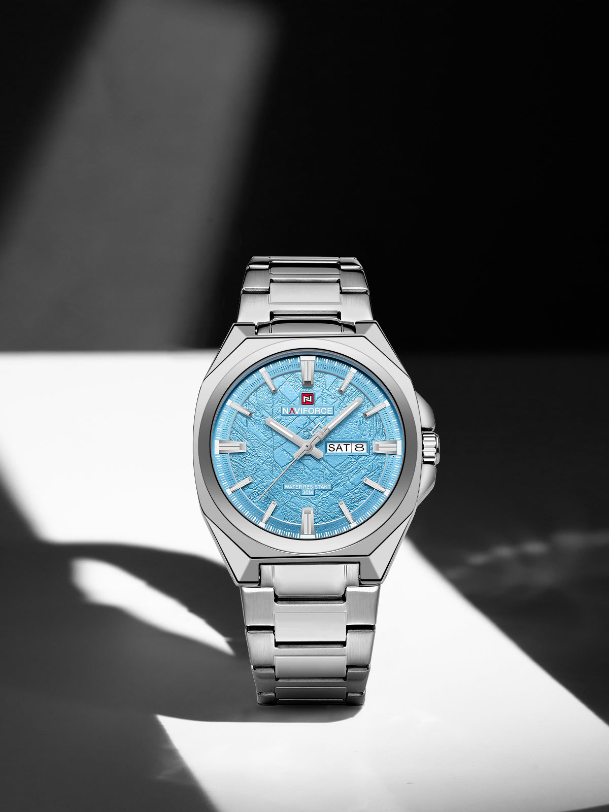 Naviforce 9273 Gentleman Edition Men Watch - Silver Blue