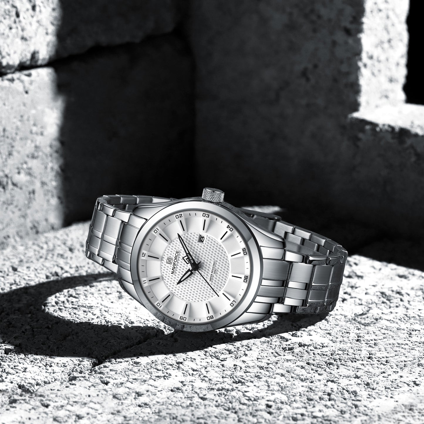 Naviforce 8032 Nebula Men Watch - Silver