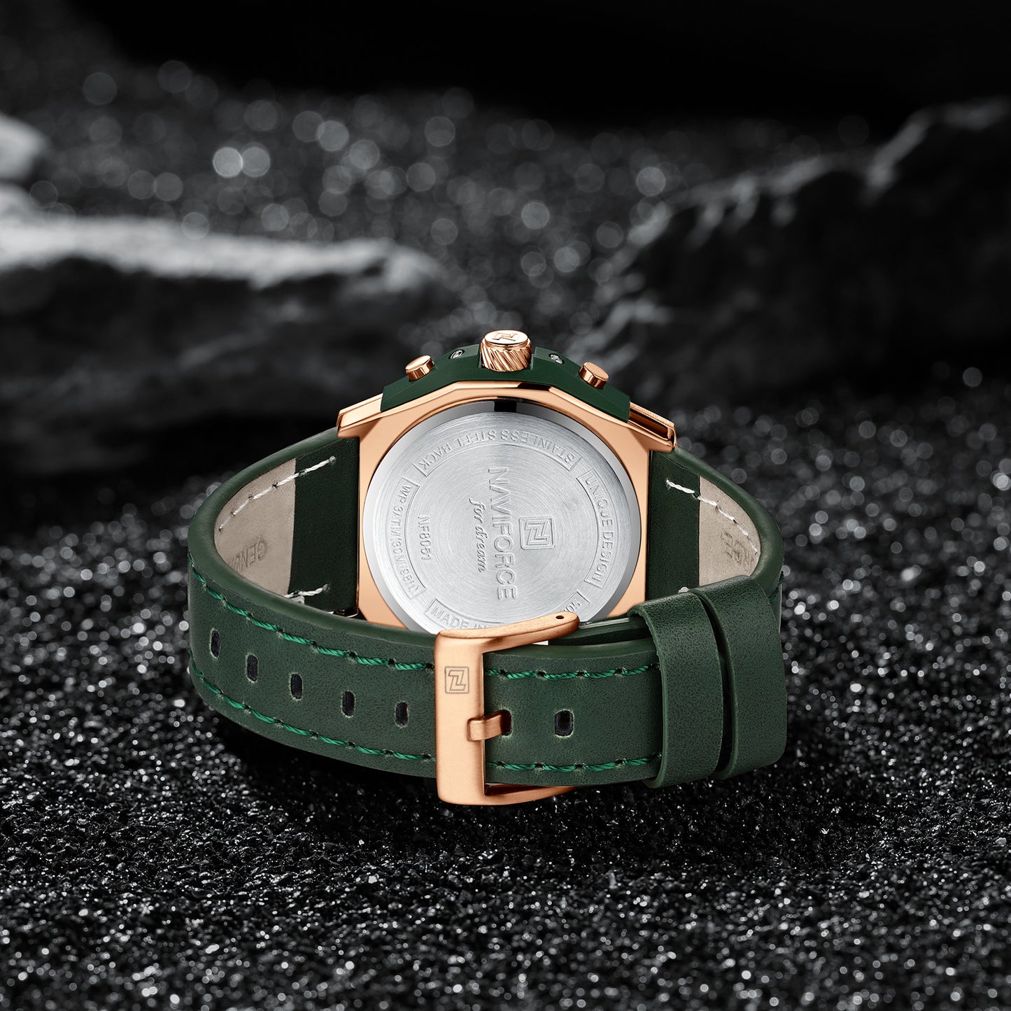 Naviforce 8051L Sentry Leather Watch - Green