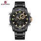 Naviforce 9257 Dual-Master Men Watch - Black