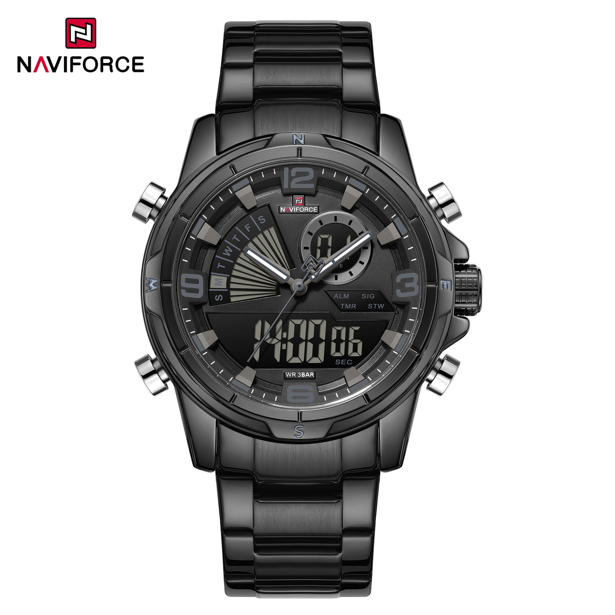 Naviforce 9257 Velocity Men Watch - Black