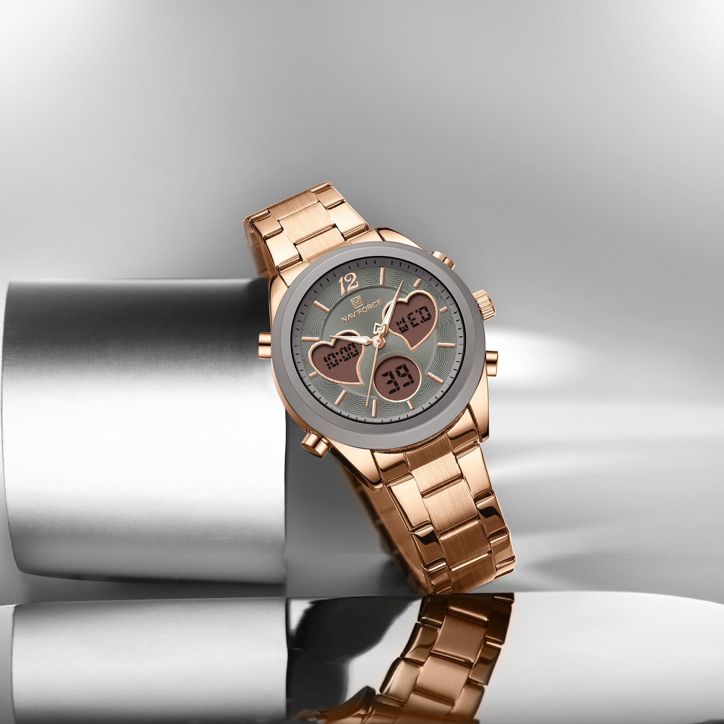 Naviforce 5045 Lovie Women Watch - Rosegold Grey