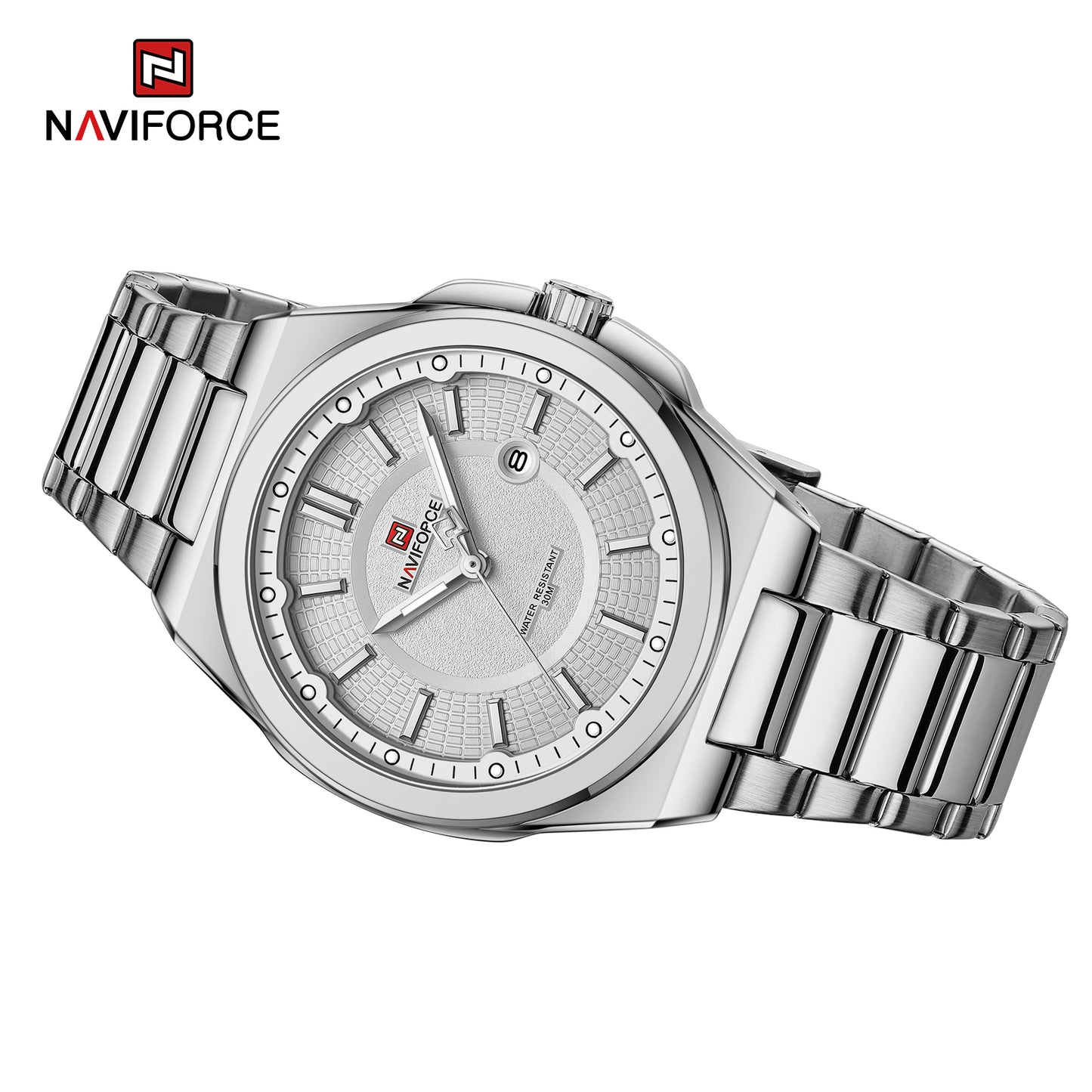 Naviforce 9212 Magnum Men Watch - Silver