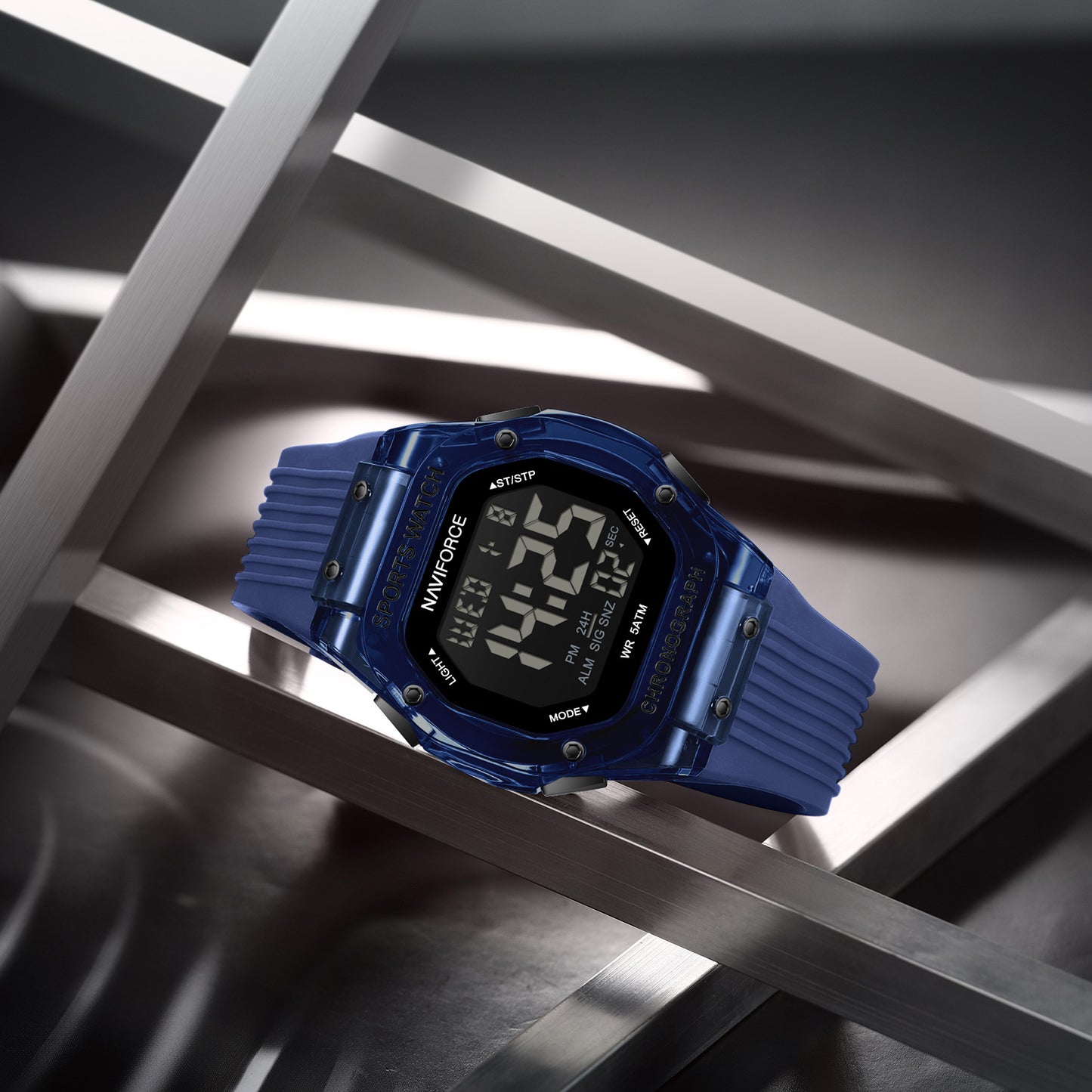 Naviforce 7113 Prime Digital Men Watch - Blue