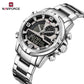 Naviforce 9257 Dual-Master Men Watch - Silver