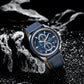 Naviforce 8075 Zach Men Leather Watch - Blue