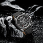 Naviforce 8075 Zach Men Leather Watch - Silver Black