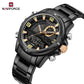 Naviforce 9257 Dual-Master Men Watch - Black