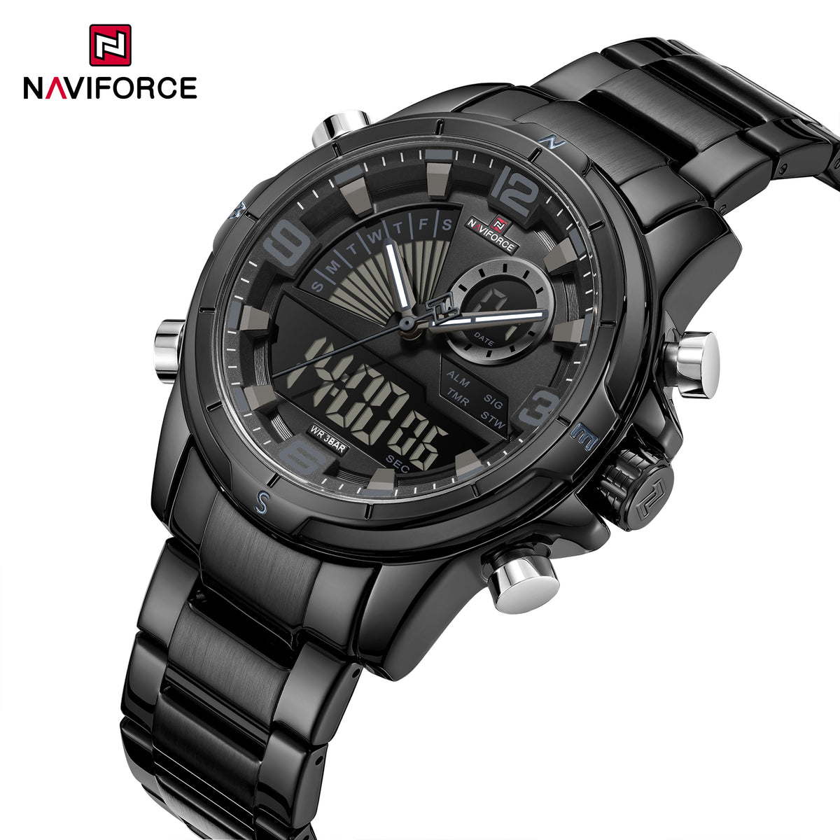 Naviforce 9257 Velocity Men Watch - Black