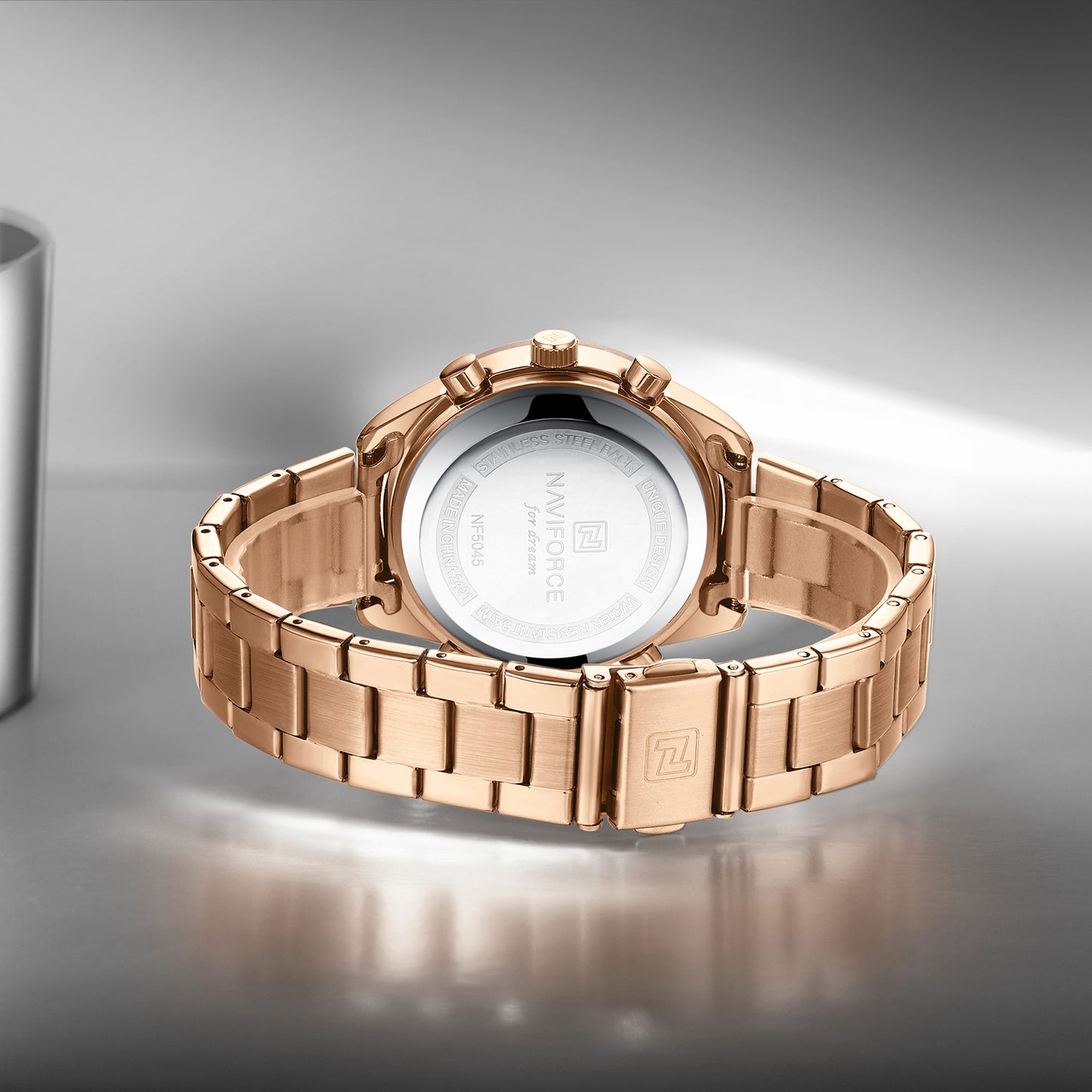 Naviforce 5045 Lovie Women Watch - Rosegold Grey