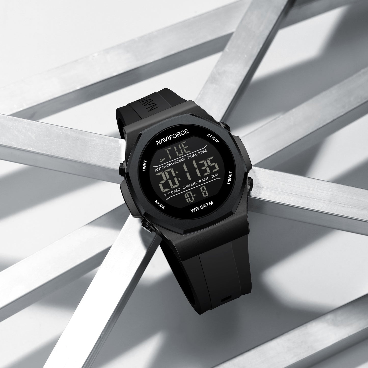 Naviforce NF7117 Volda Digital Men Watch - Black