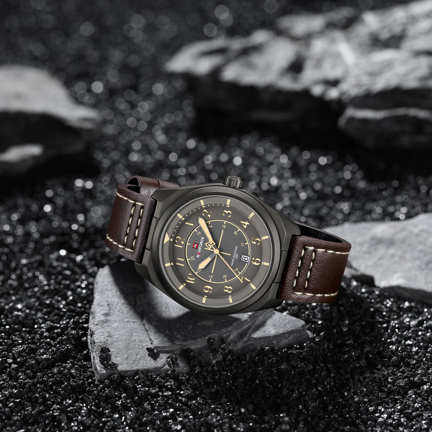 Naviforce 9281L Gambit Men Watch - Brown Black