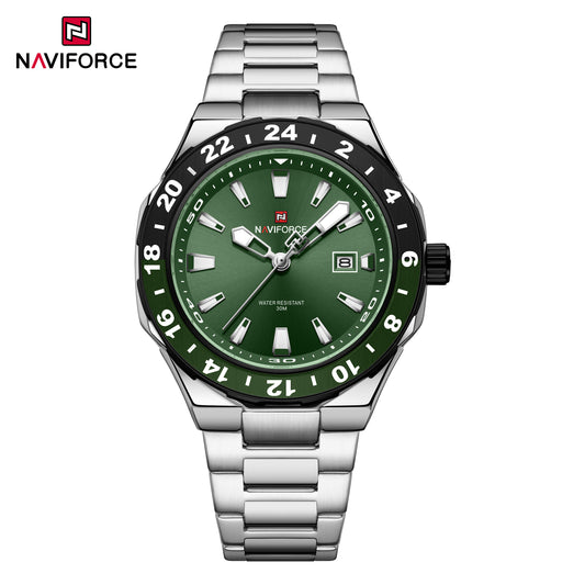 Naviforce NF9249 Freedom Men Watch - Silver Green