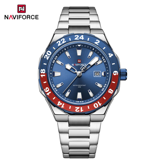 Naviforce NF9249 Freedom Men Watch - Silver Blue