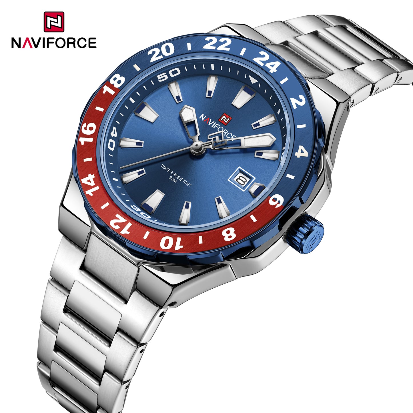 Naviforce NF9249 Freedom Men Watch - Silver Blue