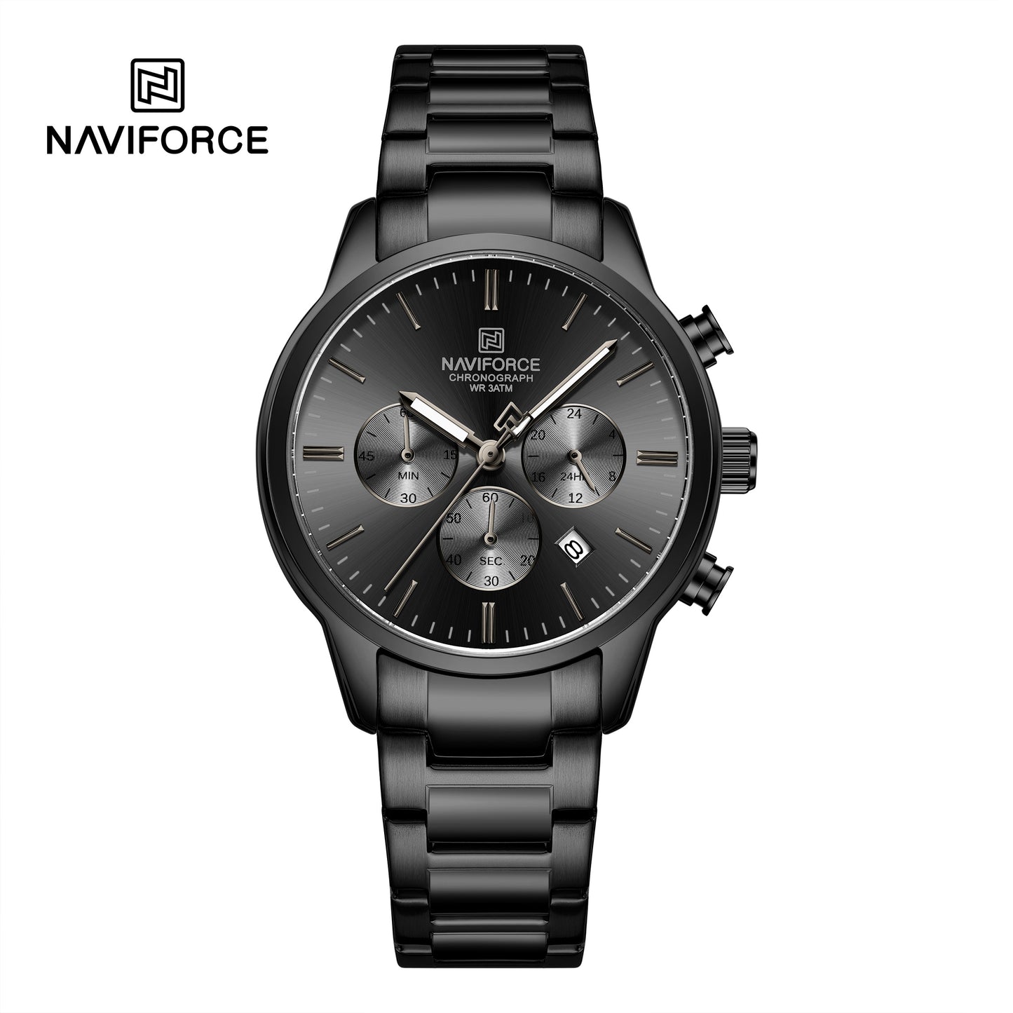 Naviforce 8076 Ambiance Men Watch - Black