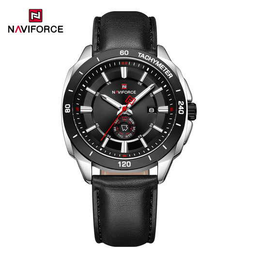 Naviforce 9269 Ascot Men Leather Watch - Black