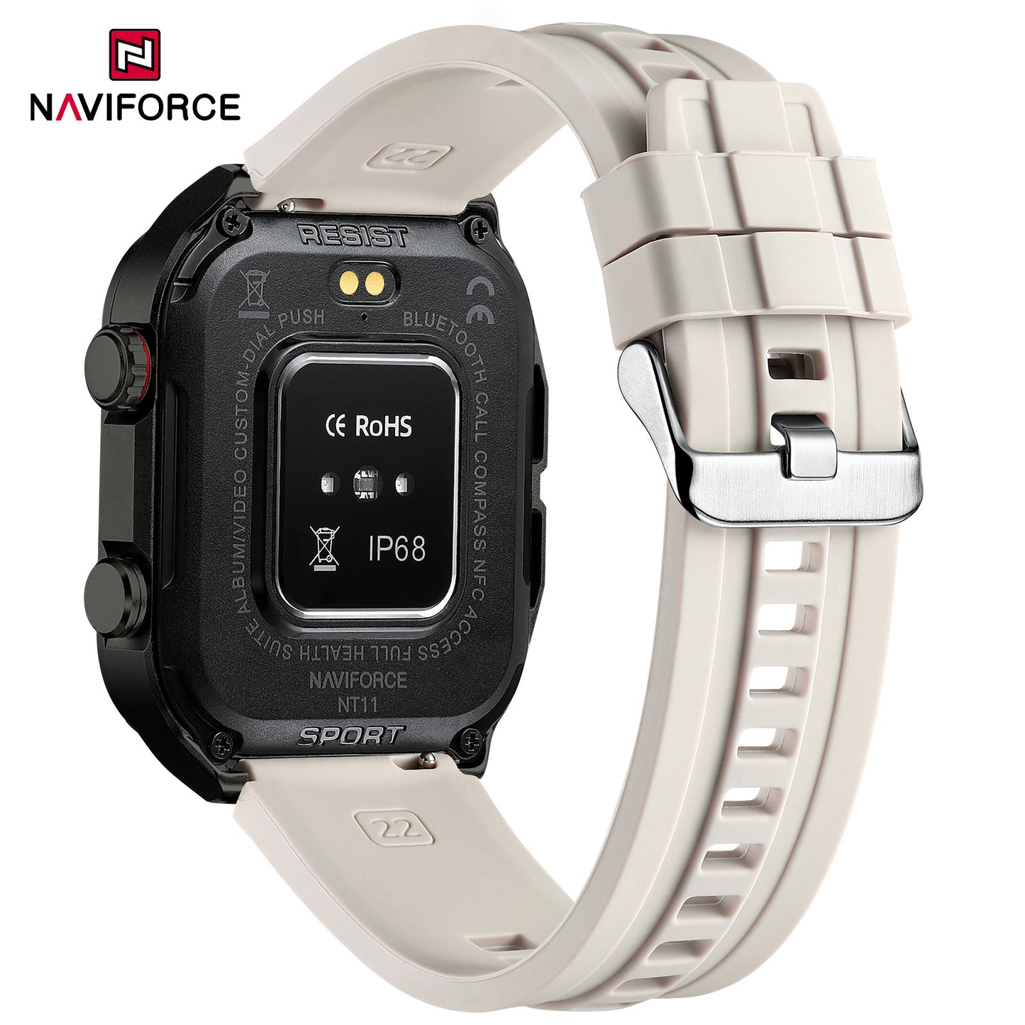 Naviforce NT11 FitPro Smart Watch - Black Grey
