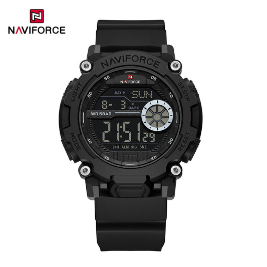 Naviforce 7133 Phantom X Men Silicone Watch - Black