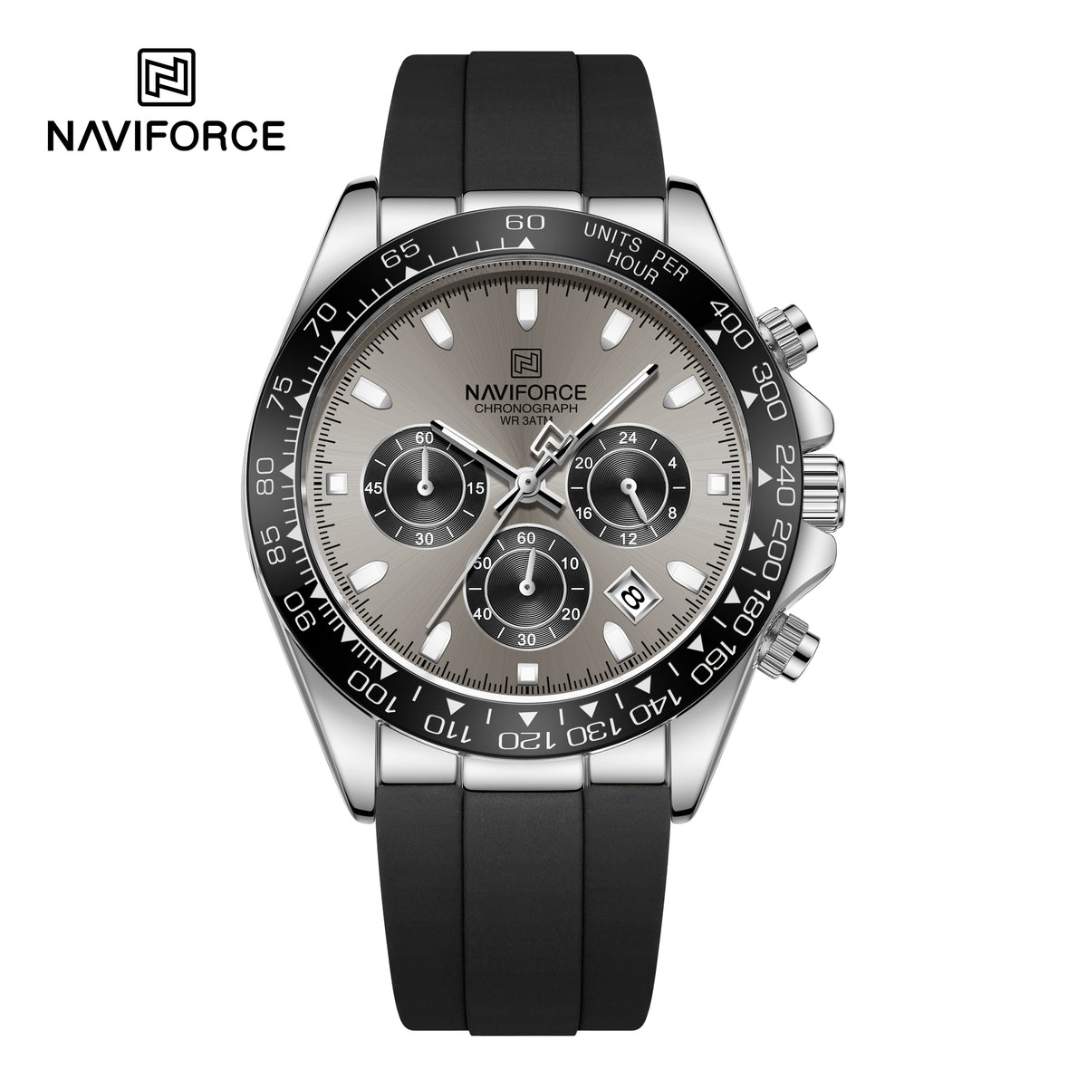 Naviforce 8054 Zenith Men Watch - Black Grey