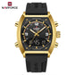 Naviforce 9242 Octagon Men Watch - Black Gold