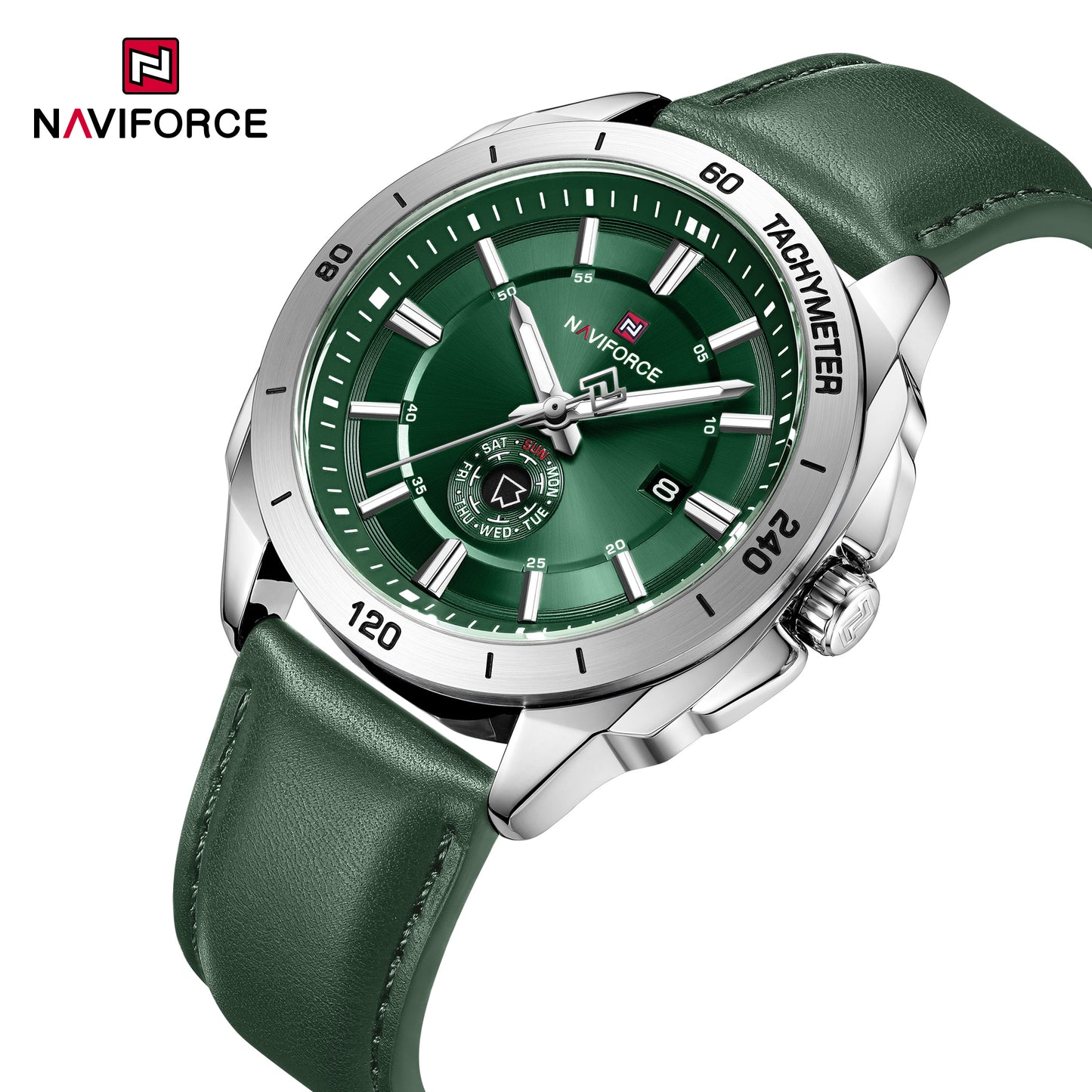 Naviforce 9269 Ascot Men Leather Watch - Green
