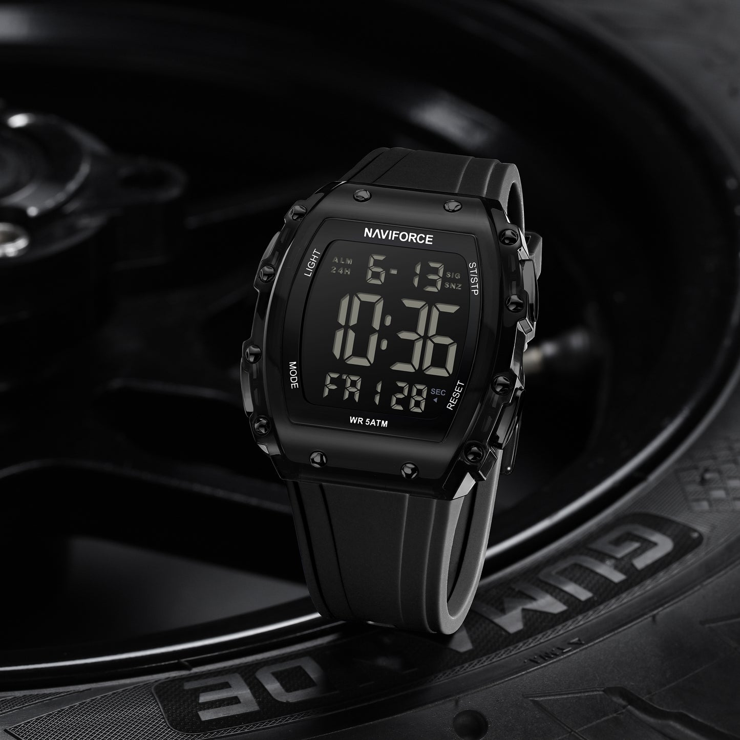 Naviforce 6107 Integral Digital Men Watch - Black