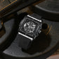 Naviforce 8064 Square Chrono Men Watch - Silver Black