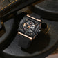 Naviforce 8064 Square Chrono Men Watch - Black RoseGold