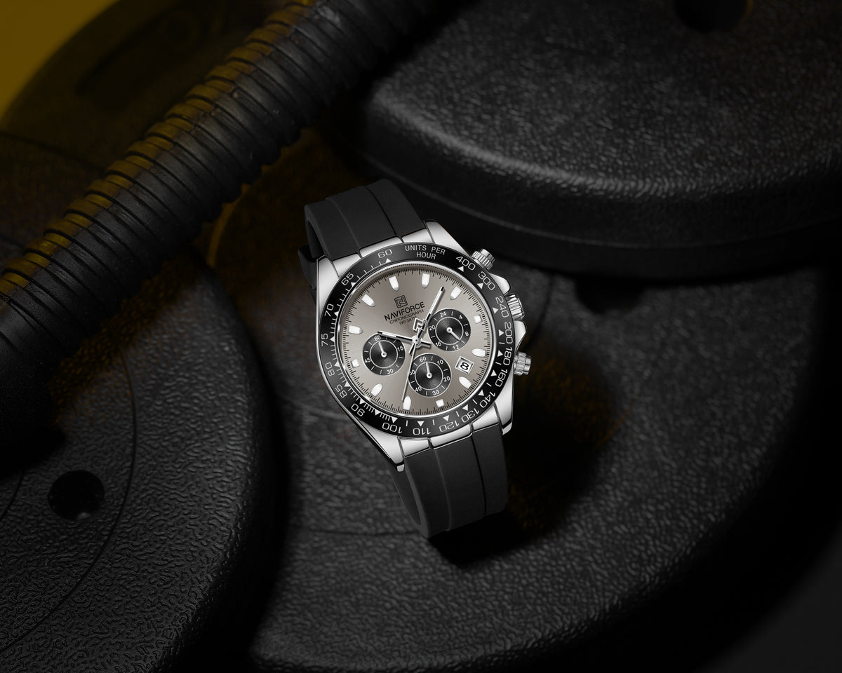 Naviforce 8054 Zenith Men Watch - Black Grey