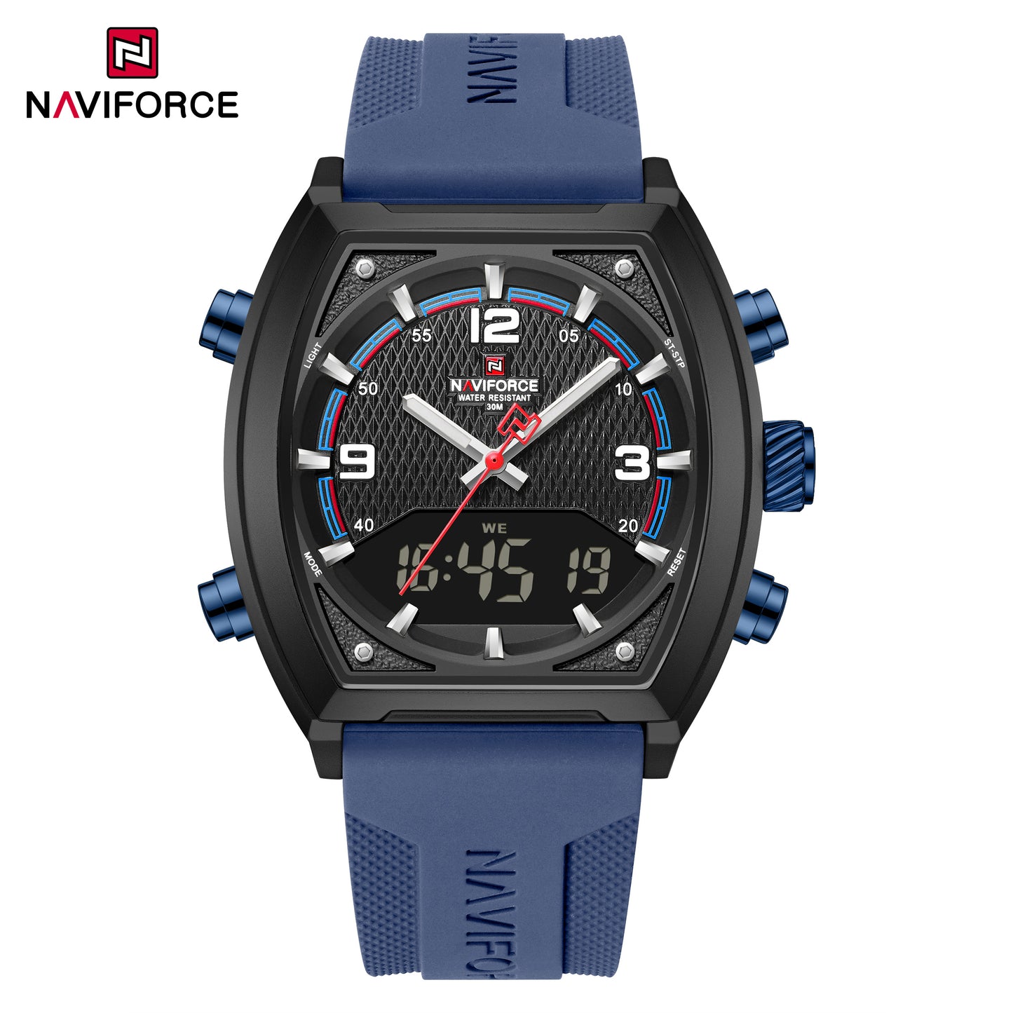 Naviforce 9242 Octagon Men Watch - Blue
