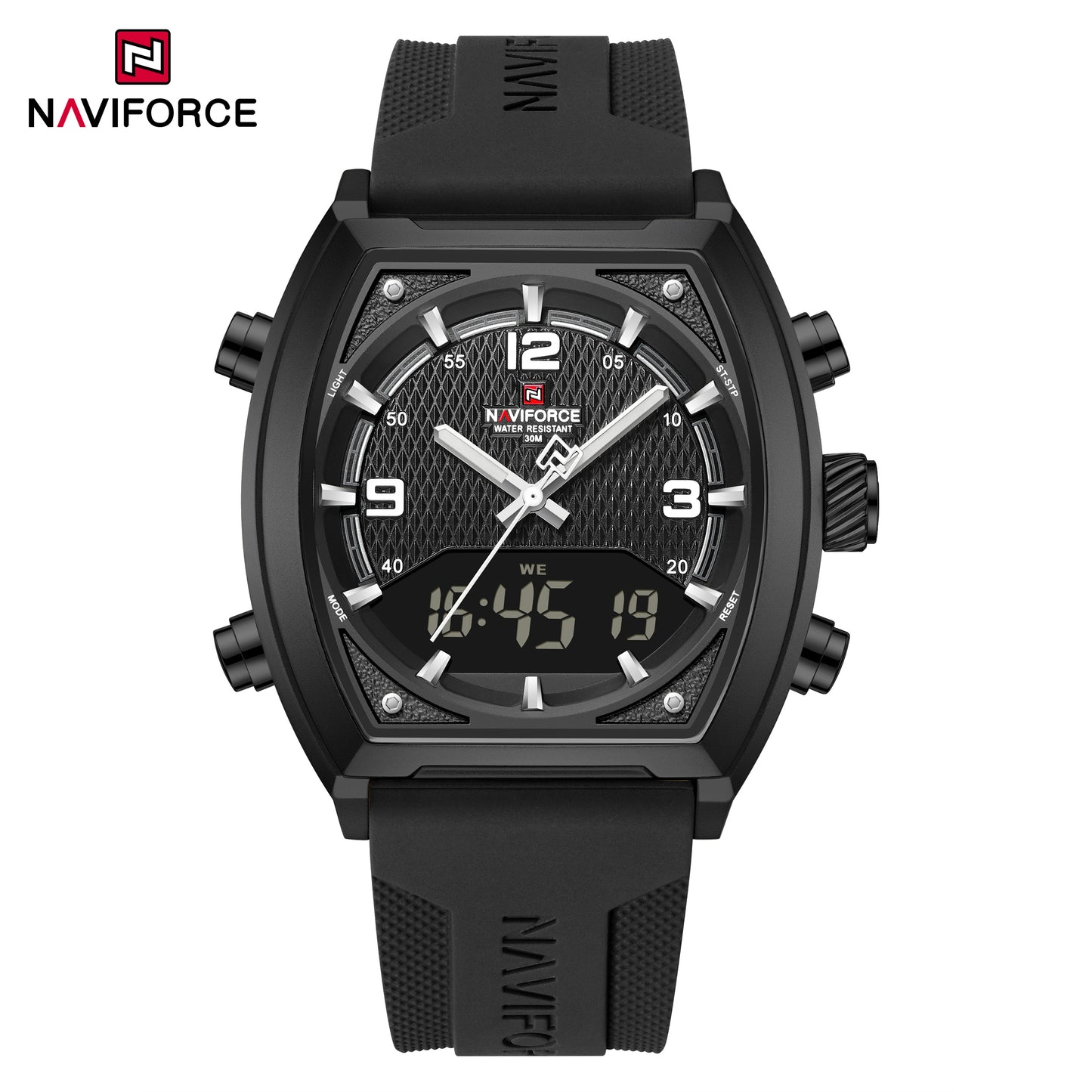 Naviforce 9242 Octagon Men Watch - Black