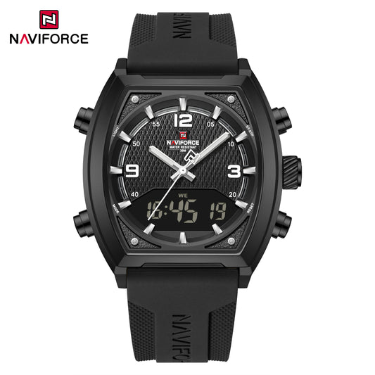 Naviforce 9242 Octagon Men Watch - Black