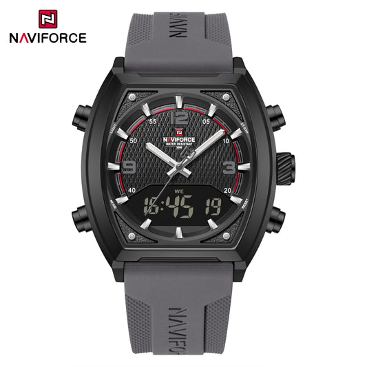 Naviforce 9242 Octagon Men Watch - Grey