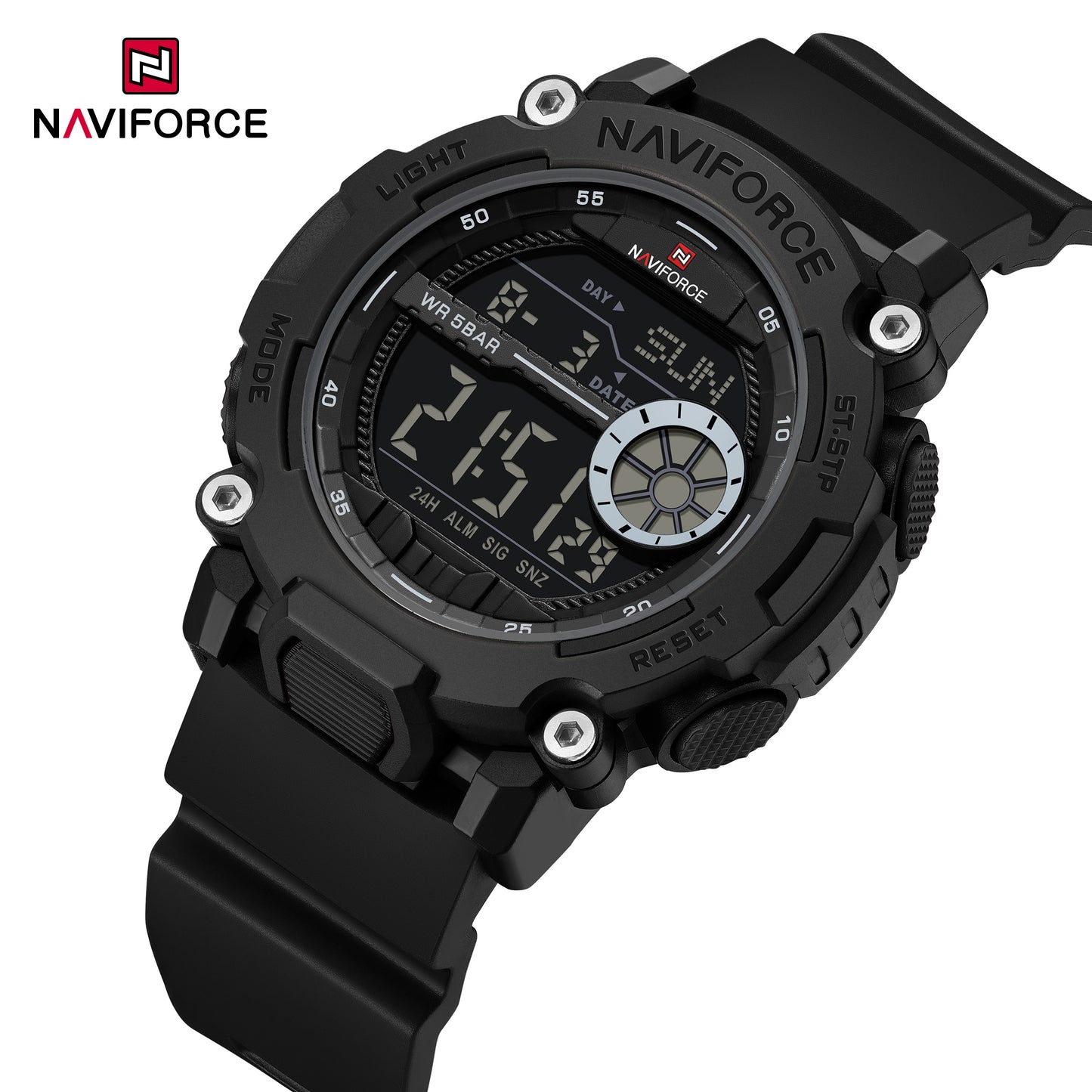 Naviforce 7133 Phantom X Men Silicone Watch - Black