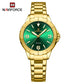 Naviforce 5022 Jade Women Watch - Gold Green